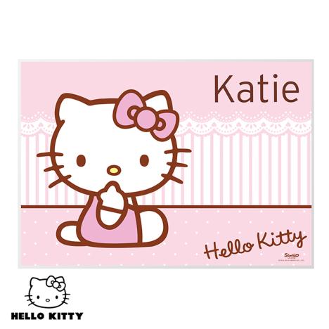Personalised Hello Kitty Bow Laminated Placemat £7.99